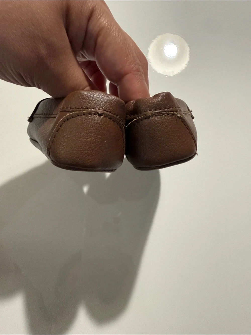 Janie and Jack leather baby Penny Loafer size 3-6 months in color brown